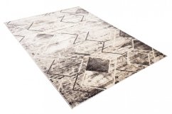 PETRA Modern dizájnos barna szőnyeg geometrikus mintával