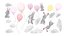 Autocolant roz frumos pentru fete Flying Bunnies 60 x 120 cm