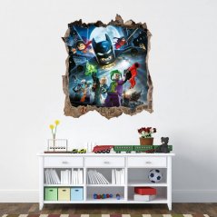 Pestrobarevná nálepka do dětského pokoje Batman 47x54cm