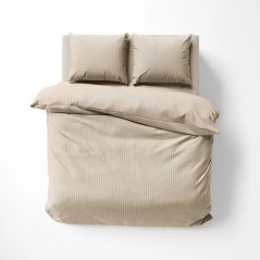 Biancheria da letto damascata di lusso - beige