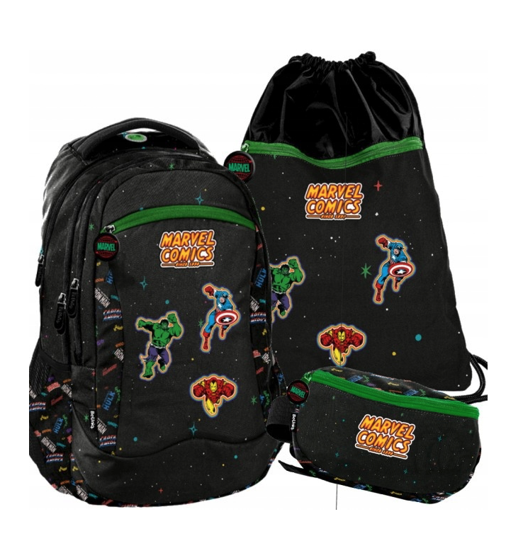 3-dílný školní set pro kluky BEUNIQ Marvel Comics