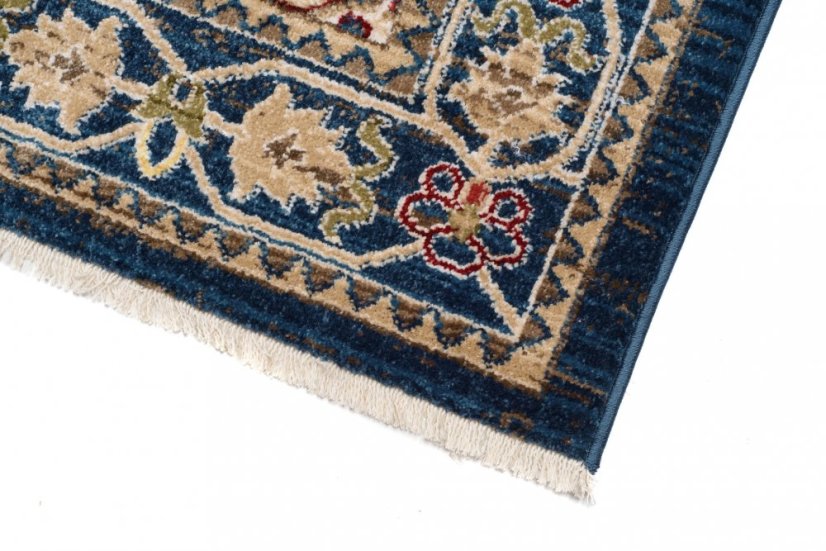 Blauer orientalischer Teppich im marokkanischen Stil