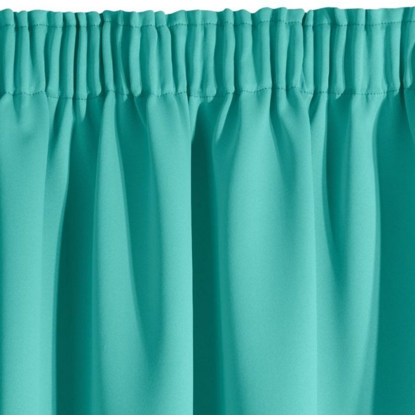 Luksuzne enobarvne zavese v turkizni barvi 135 x 270 cm