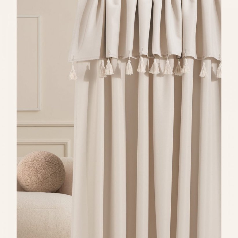 Tenda beige Astoria con nappe 140 x 280 cm