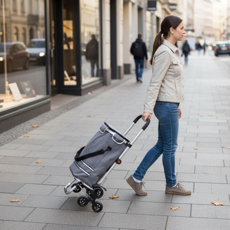 2in1 összecsukható bevásárlókocsi 30 l-es hőtáskával