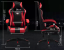 Udobna gaming stolica s crno-zelenim jastukom