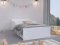 Klasická bílá dětská postel s úložným prostorem 180 x 90 cm