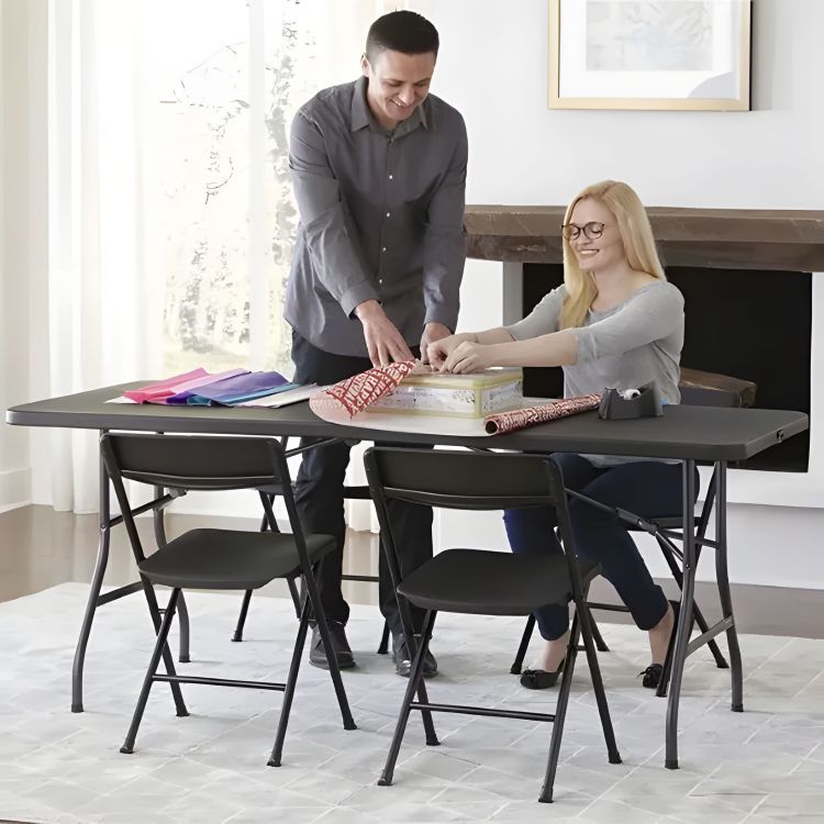 Tavolo pieghevole da catering 180 cm - nero