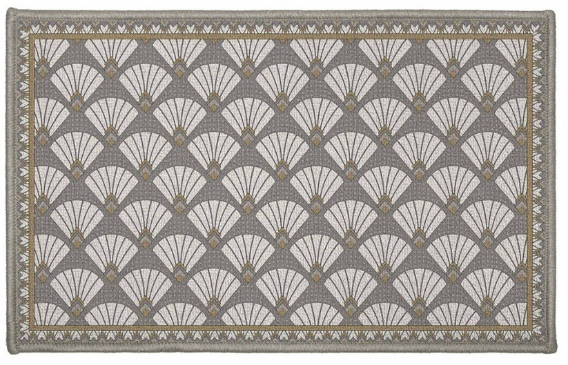 Moderní vzorovaný kobereček šedé barvy 50x80 cm