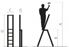 Aluminium-Leiter mit 5 Stufen