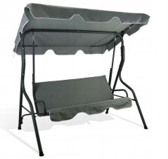 Udobna vrtna ljuljačka u sivoj boji