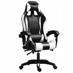 Bequemer Gaming-Stuhl in Schwarz und Weiß