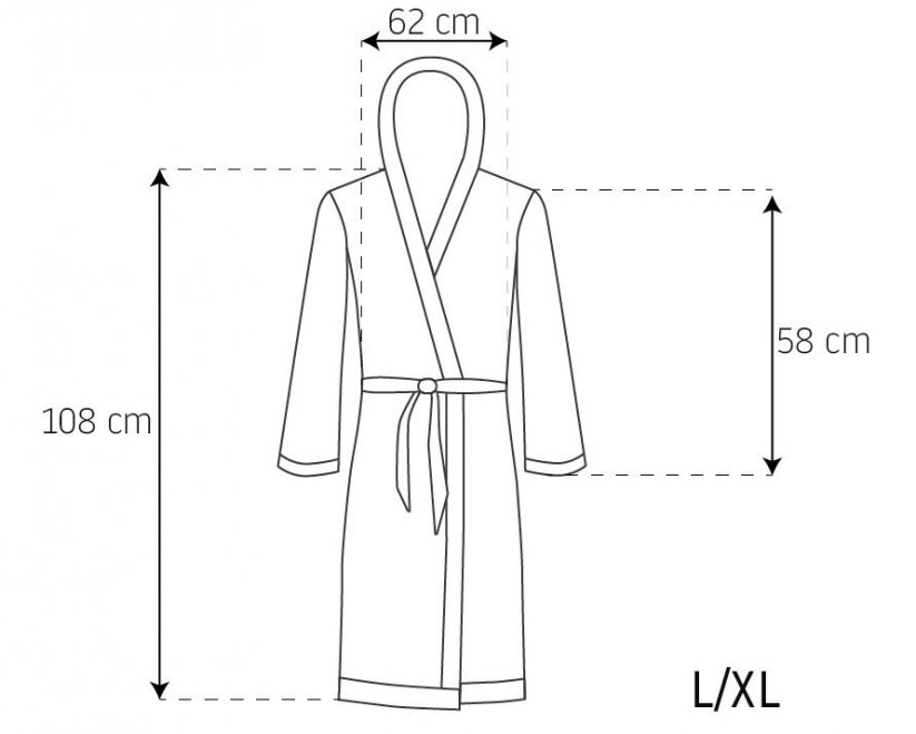 Ružičasti ženski kućni ogrtač L/XL