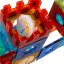 Többszínű mágneses 3D építő készlet - 96 részből álló, oktatási célú mágneses építő készlet
