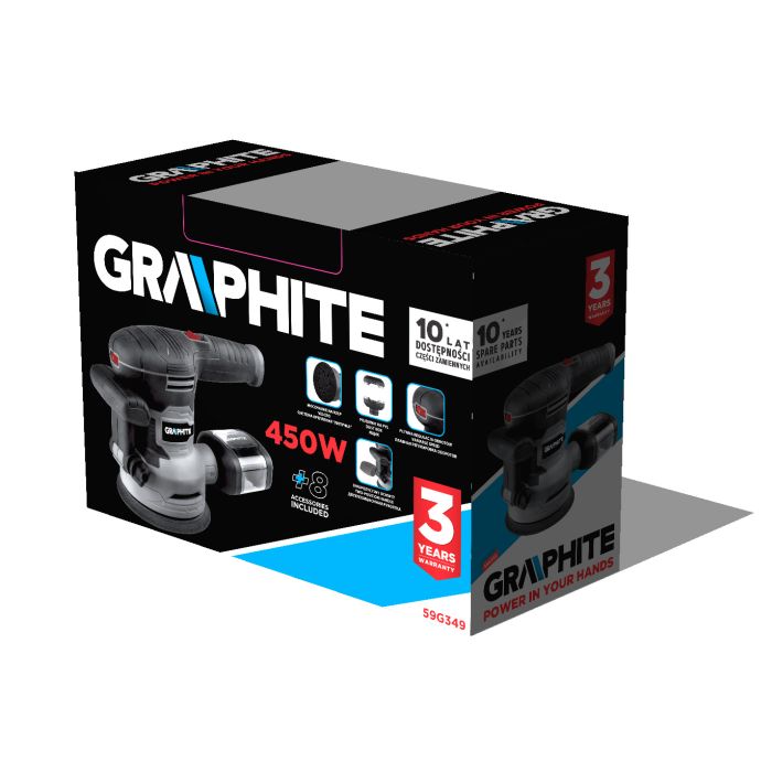 Vibrační bruska s příkonem 450 W, 59G349 GRAPHITE