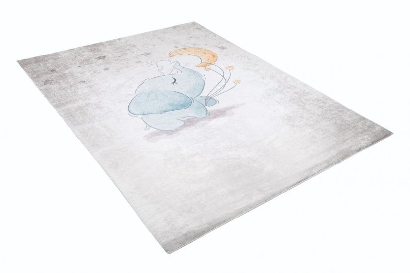Kinderteppich mit Elefantenmotiv und Mond