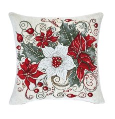 Gobelínová obliečka na vankúš Vianočná ruža