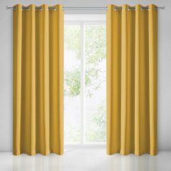 Луксозна затъмняваща завеса в жълто за всекидневна 135 x 250 cm