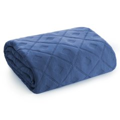 Egyszerű és elegáns ágytakaró - kék