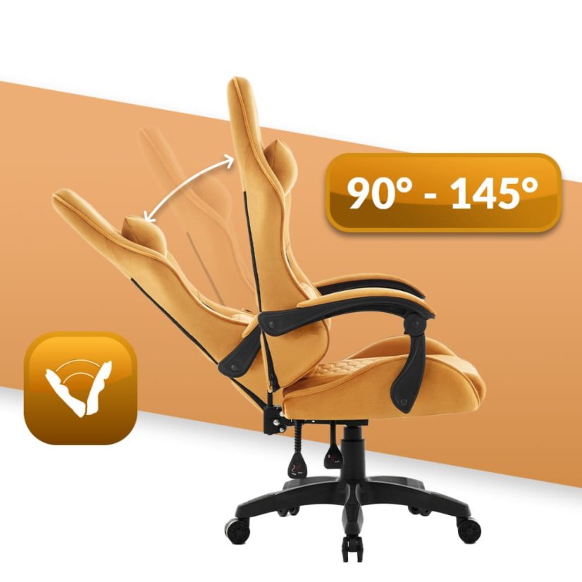 Gaming-Stuhl HC-1000 MUSTARD - Samtstoff