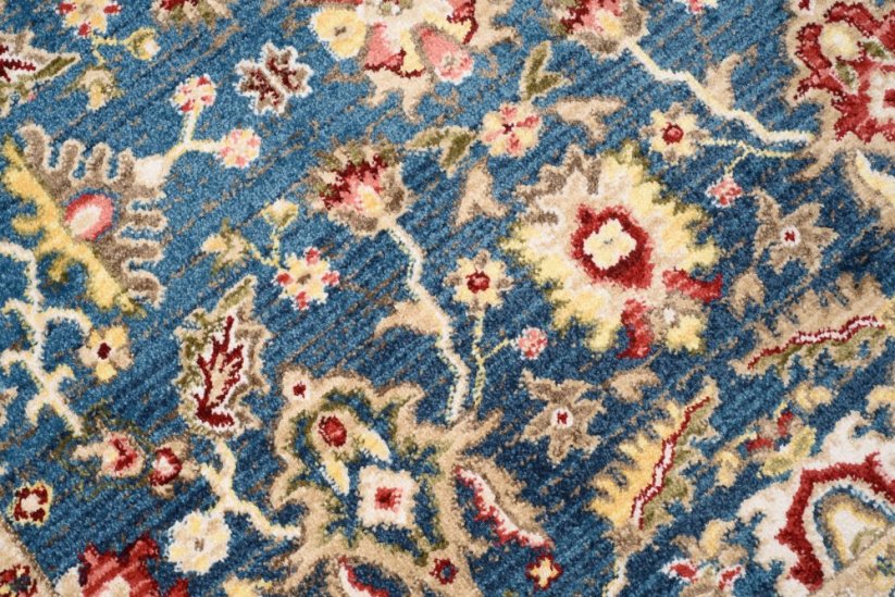 Blauer Vintage-Teppich im orientalischen Stil