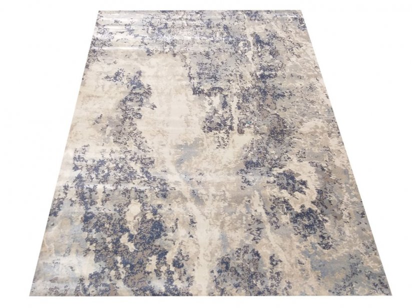 Moderní koberec s dokonalým modro-béžovým vzorem