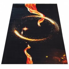 Черен килим с огнен кръг