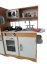 Cucina in legno per bambini con accessori e illuminazione a LED