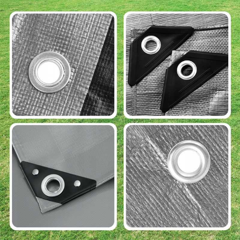 Hrubá strieborná krycia plachta s gramážou 260 g/m2