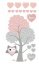 Aranyos falmatrica - bagoly LOVE 60 x 120 cm - Méret: 120 x 240 cm
