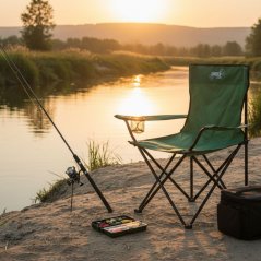 Turistická skládací židle zelená