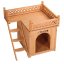 Katzenhaus aus Holz 53,5 x 54,5 x 64,5 cm