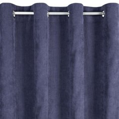 Затъмняваща завеса за кръгове в тъмно синьо 140 x 250 cm