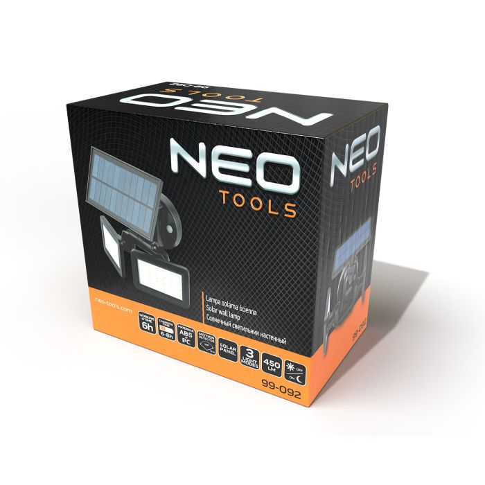 Solární nástěnné světlo SMD LED 450 lm 99-092 NEO