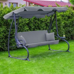 Verstellbare Gartenschaukel in Grau