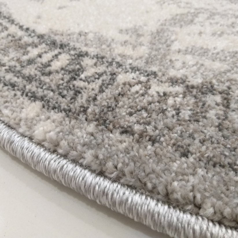 Luxusní šedý oválný koberec s originálním vzorem - Rozměr koberce: Šířka: 120 cm | Délka: 170 cm