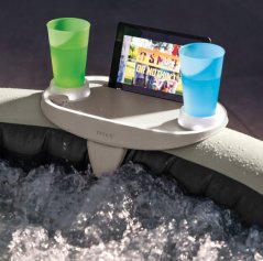 Raft LED pentru băuturi pentru cadă cu hidromasaj, piscină cu compartiment pentru tabletă