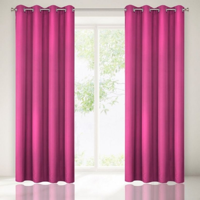 Enobarvne dekorativne vijolične zavese 140 x 250 cm