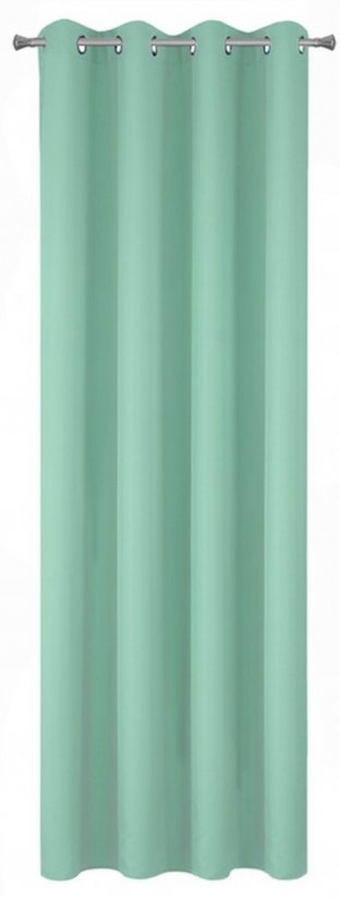Draperii decorative culoarea mentol cu sistem de prindere cu inele 140 x 250 cm