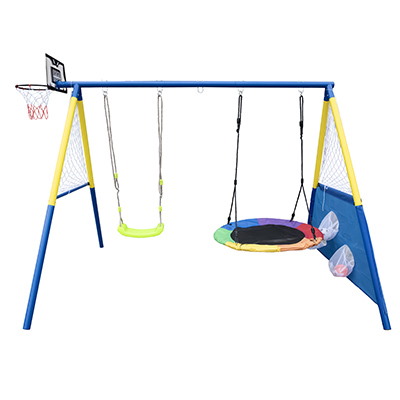 Detská dvojhojdačka so športovými prvkami – 4v1