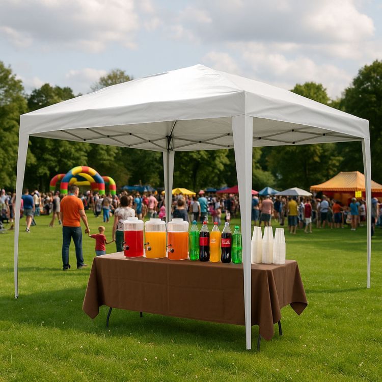 Kerti pavilon sátor 3x3 m, automatikusan kinyíló tetővel