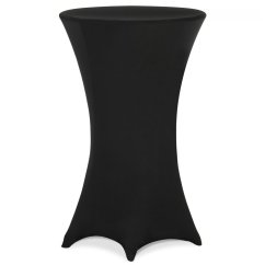 Elastische Tischdecke für Stehtisch - schwarz