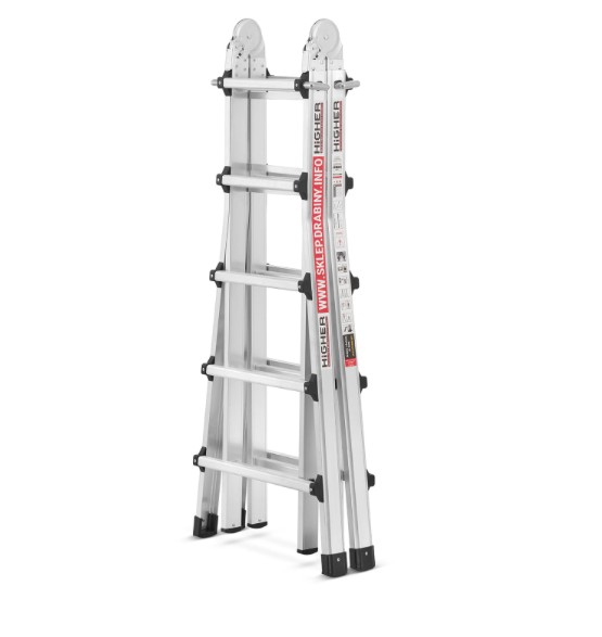 Teleskopický hliníkový rebrík 4 x 5 stupňov
