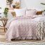 Egyszínű francia rózsaszín ágytakaró, 240 x 260 cm-es varrással