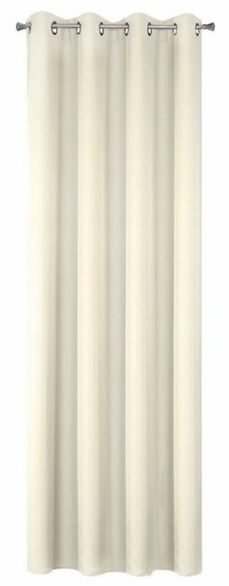 Perdea de fereastră monocromă crem 140 x 250 cm