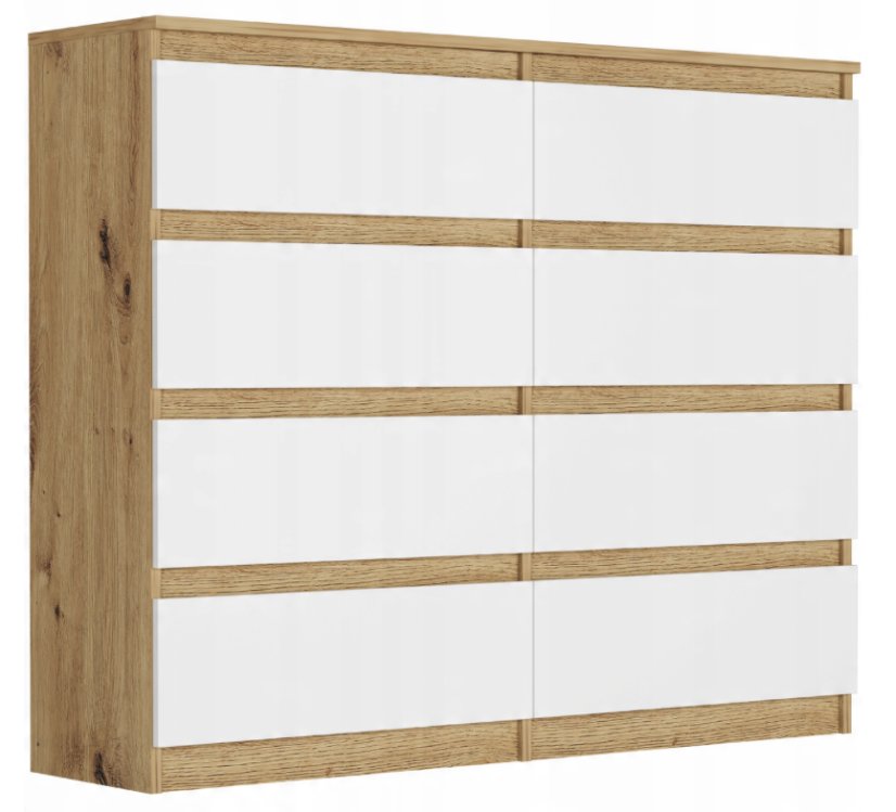 Komoda s 8 šuflíkmi R-120-S8 - rôzne farebné prevedenia