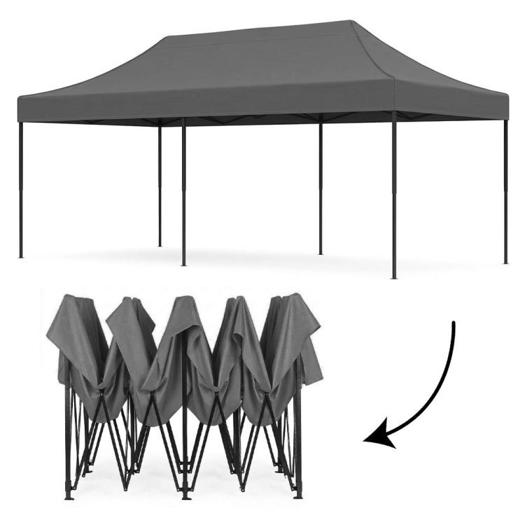 Összecsukható party sátor különböző színű oldalfalakkal 3 x 6 m