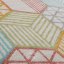 Színes szőnyeg geometrikus mintákkal