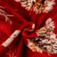 Coperta rossa natalizia con motivo di agnello e albero - calda coperta double-face
