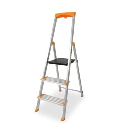 Aluminium-Leiter 3-stufig 150 kg - extra breite Stufen